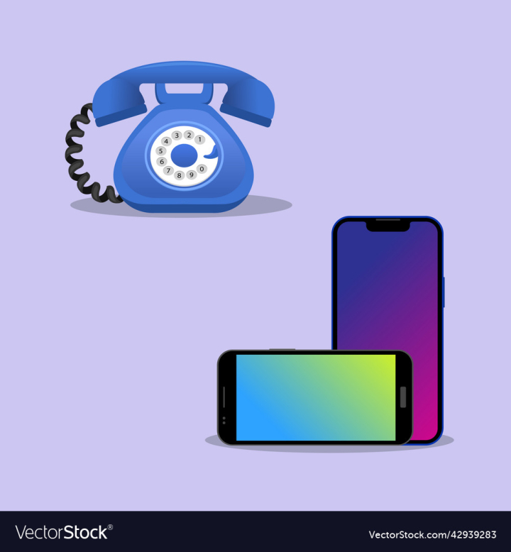 vectorstock,Telephone,Mobile,Cellphone,Old,Call,Smart,Phone