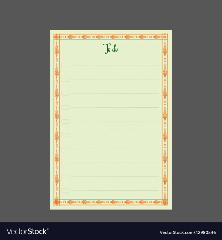 Vintage Letter Paper From Vector.Blank Worksheet Excercise Book