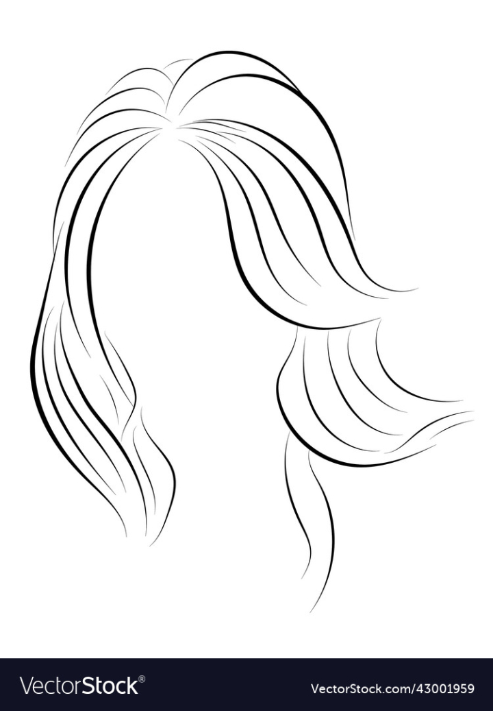Free: hand drawn pretty girl hairstyle isolated 