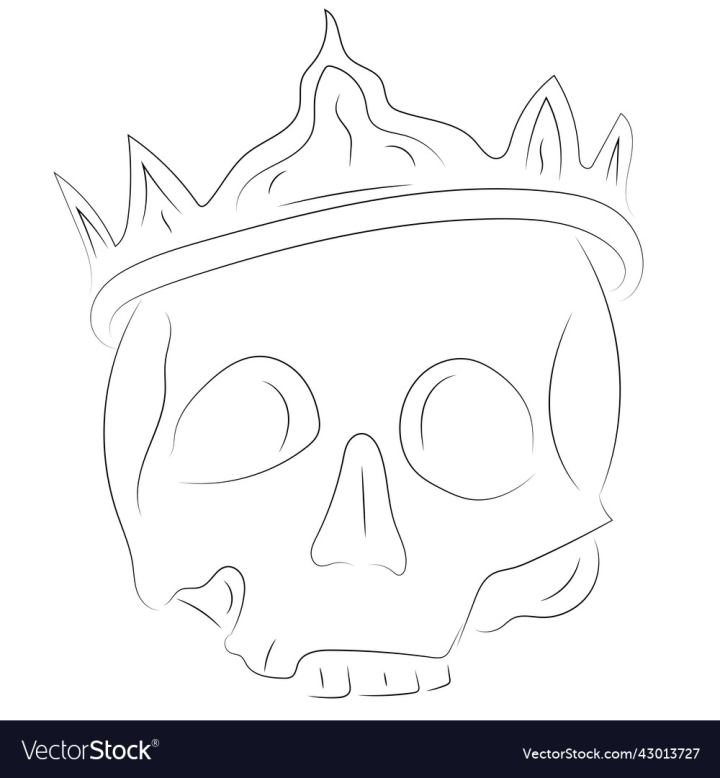 vectorstock,Skull,Crown,Funny,King,Dead,Death,Bone