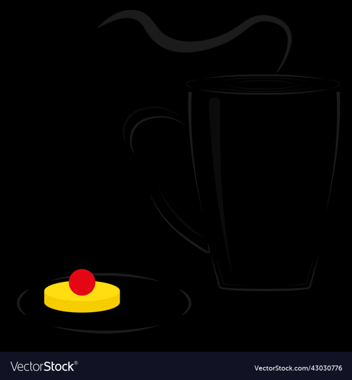 vectorstock,Abstract,Black,Minimalist,Coffee,Cup,Drink,Hot,Dessert,Colorful,Beverage,Minimal,Vector,Illustration,Red,Yellow,Sweet,Delicious,Tasty