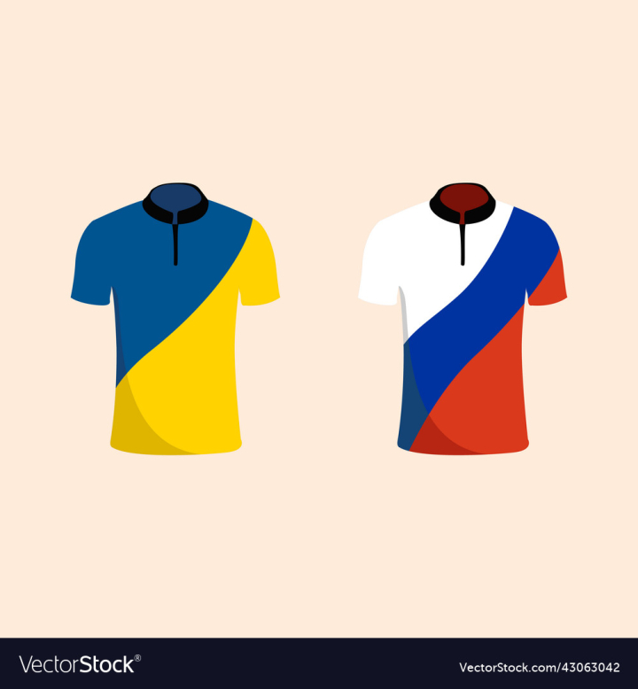 vectorstock,Ukraine,Color,Shirt,Russia,Flag,T