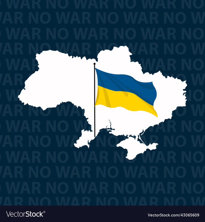 vectorstock,Flag,Map,Text,No,War,Ukraine