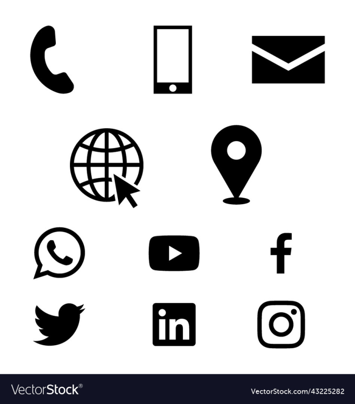 vectorstock,Business,Card,Phone,Website,Email,Mobile,Icons,Address,Twitter,Facebook,Youtube,Linkedin,Instagram,Whatsapp