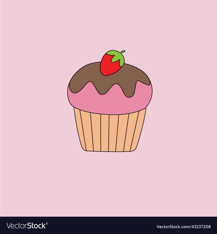 vectorstock,Strawberry,Cupcake,Logo,Delicious,Bakery