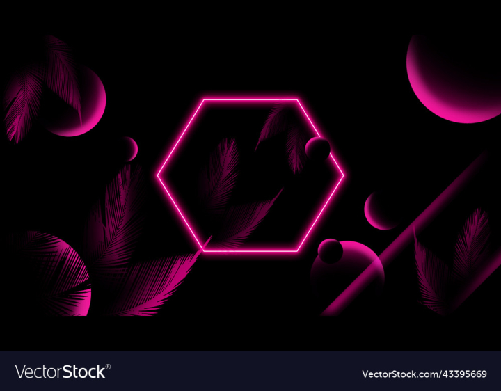 vectorstock,Abstract,Neon,Leaves