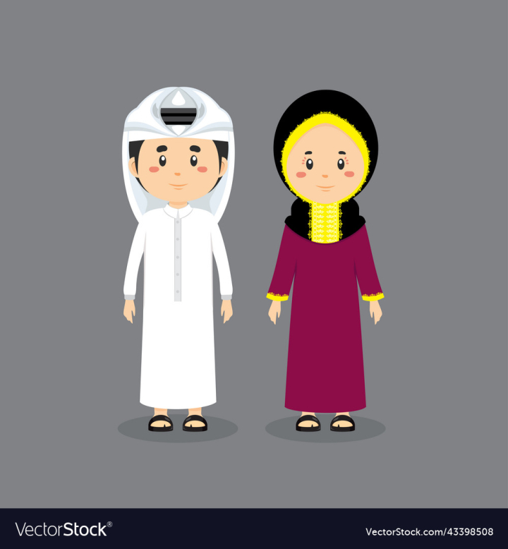 vectorstock,Dress,Character,Couple,Traditional,Qatar,Person,Cartoon,People,Boy,Girl,Happy,Hat,Culture,Cute,Ethnic,Costume,Expressions,Woman,Asian,Child,Country,Oriental,Clothing,Children,Folk,Arabian,Nationality,Illustration,Art
