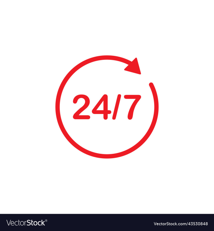 vectorstock,24,Red,Icon,Service,Hours,Background,Design,Abstract,Symbol,Hour,Logo,White,Delivery,Sign,Day,Arrow,Clock,Business,Four,Contact,Call,Help,Isolated,Circle,Concept,Center,Support,All,Around,Customer,7,Hrs,24h,247,Graphic,Vector,Illustration,Label,Open,Template,Shop,Information,Time,Week,Online,Twenty,Seven,Timetable,Line,Art