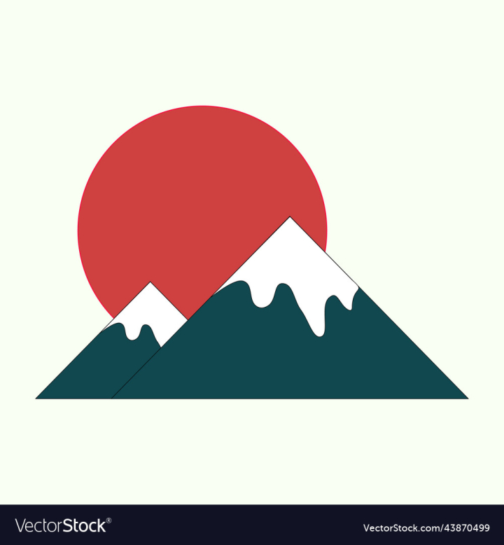 vectorstock,Symbol,Japan,Mountains