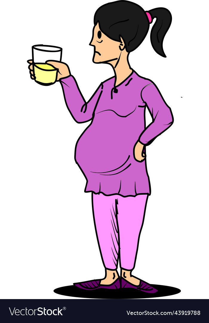 vectorstock,Woman,Pregnant,Girl,Pink,Health,Medical,Clinical,Pregnancy,Cartoon,Drink,Purple,Gestation,Illustration,Check,Up
