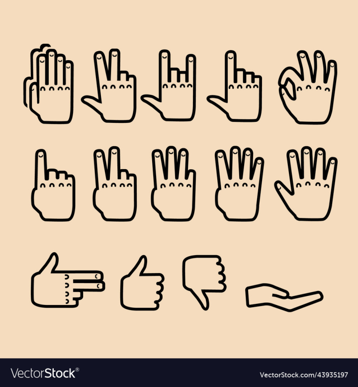 vectorstock,Hand,Gestures,Hands,Symbol,Vector,Peace,Finger,Fingers