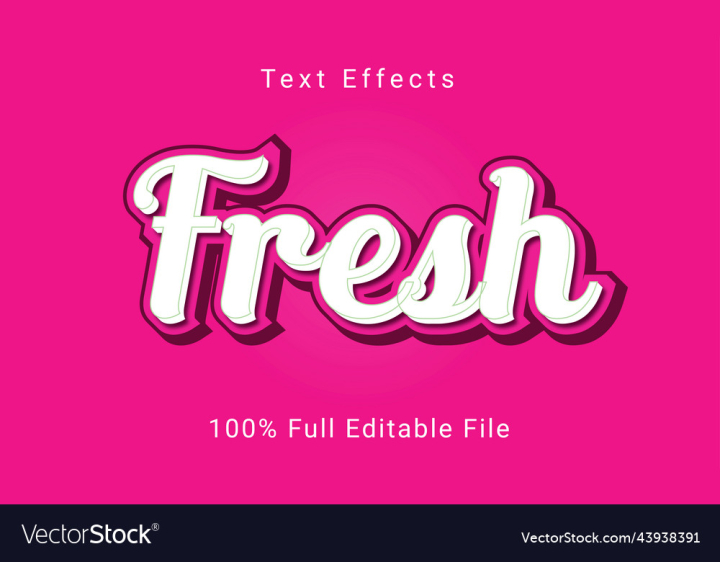 vectorstock,Effects,Fresh,Text,Style,Effect