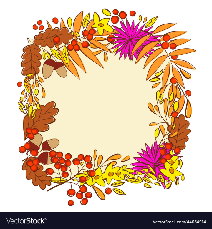 Free Isolated Frame With Leaves Flowers And Berries Nohat Cc