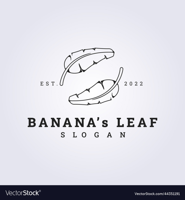 Circle Banana Leaf Logo Design Flat Stock Vector (Royalty Free) 2092021270  | Shutterstock