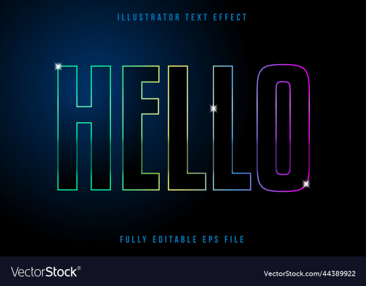 vectorstock,Colorful,Effect,Text,Blue,Pink,Colors,Purple,Green,Yellow,Editable,Logo,Template,Shiny,Title,Dark,Background,Navy,Creator