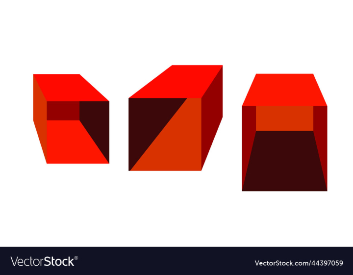 vectorstock,Box,3d,Business,Design,Cube,Open,Blank,Package,Square,Vector