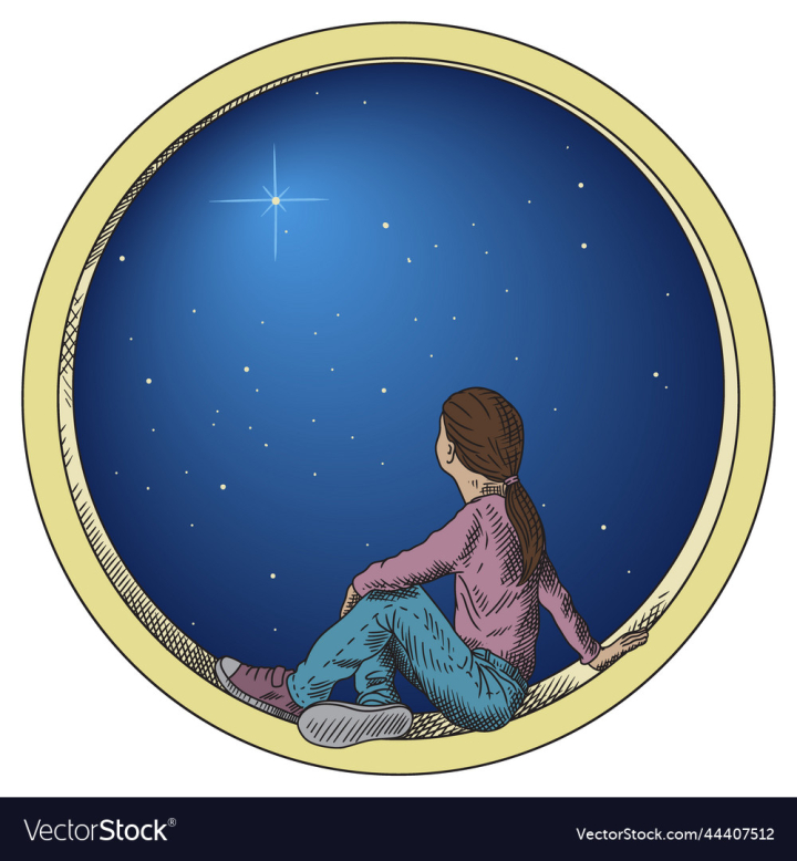 vectorstock,Girl,Star,Space,Dream,Round,Young,Porthole,Game,Drawing,Ship,Sky,Sitting,Looking,Child,Galaxy,Science,Message,Back,Distance,Goal,Distant,Universe,Outsider,Detached,Autism,Nebula,Abyss,Mental,Observatory,Observation,Light,World,People,Color,Deep,Mystery,Dark,Perspective,Sadness,Mysterious,Search,Philosophy,Secret,Reality,Humanity,Fabulous,Other,Vector,Illustration,Fairy,Tale