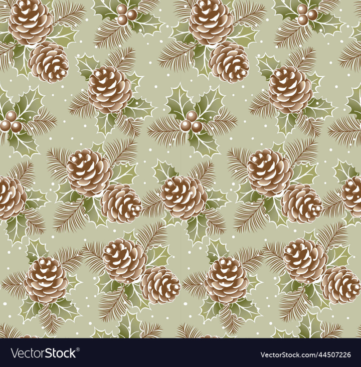 Free: seamless pattern of christmas pine cone - nohat.cc