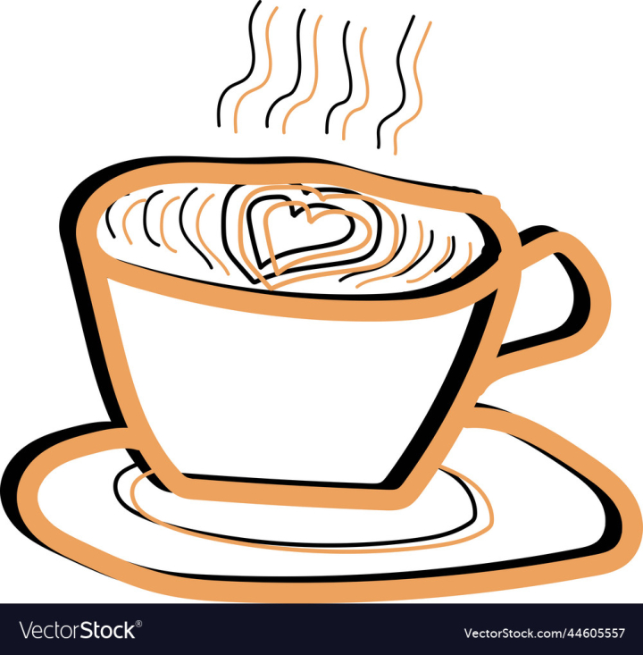 vectorstock,Coffee,Drink,Love,Logo,Icon,Emblem,Restaurant,Life,Cafe,Doodle