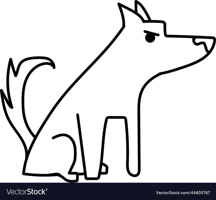 vectorstock,Dog,Animal,Pet,Wait,Loyal,Icon,Life,Doodle,Nice,Paw