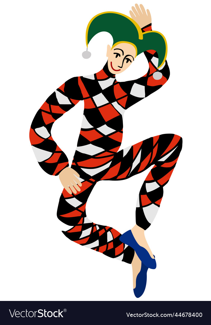 vectorstock,Isolated,Harlequin,Happy,Dancing,Entertainment,Vector,White,Hat,Print,Person,Cartoon,Medieval,Fun,Green,Italian,Italy,Performance,Theater,Traditional,Smiling,Folk,Clown,Jester,Circus,Comedy,Motion,Masquerade,Mosaic,Folklore,Rhombus,Commedia,Man,Red,Party,Ornament,Geometric,Festival,Character,Portrait,Cute,Smile,Costume,Humor,Funny,Joy,Performer,Cheerful,Carnival,Joke,Joker,Comedian