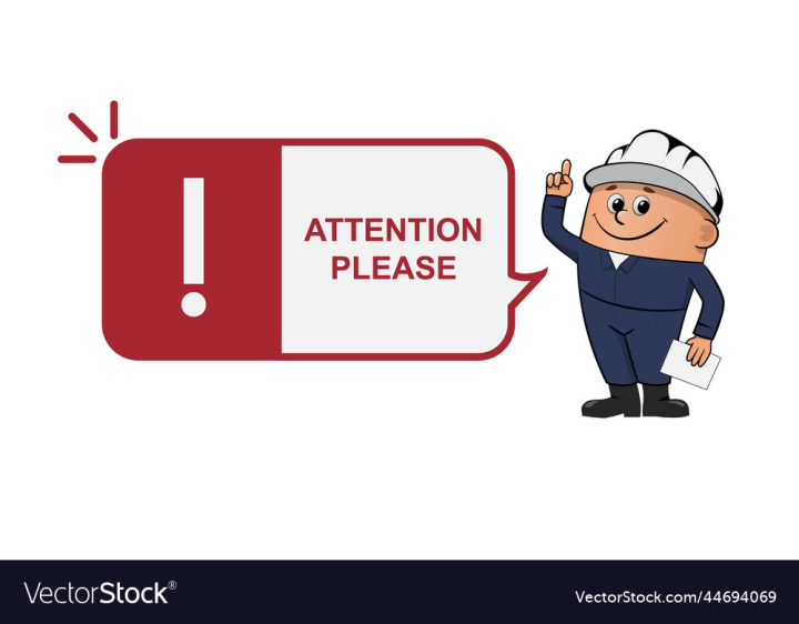 vectorstock,Attention,Cartoon,Banner,Face,Business,Care,Character,Cute,Helmet,Industrial,Worker,Builder,Construction,Engineer,Hardhat,Please,Illustration,Man,Person,Male,Manual,Job,Presenting,Professional,Safety,Technician,Vector