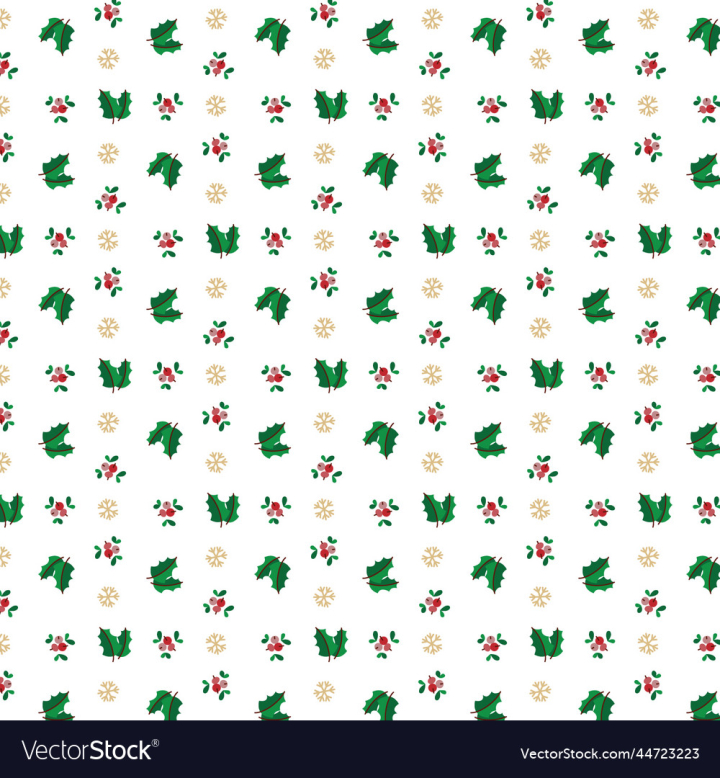 vectorstock,Christmas,Pattern,Leaf,Snow,Hollidays,Flake,Red,Pink,Brown,Green,Gold