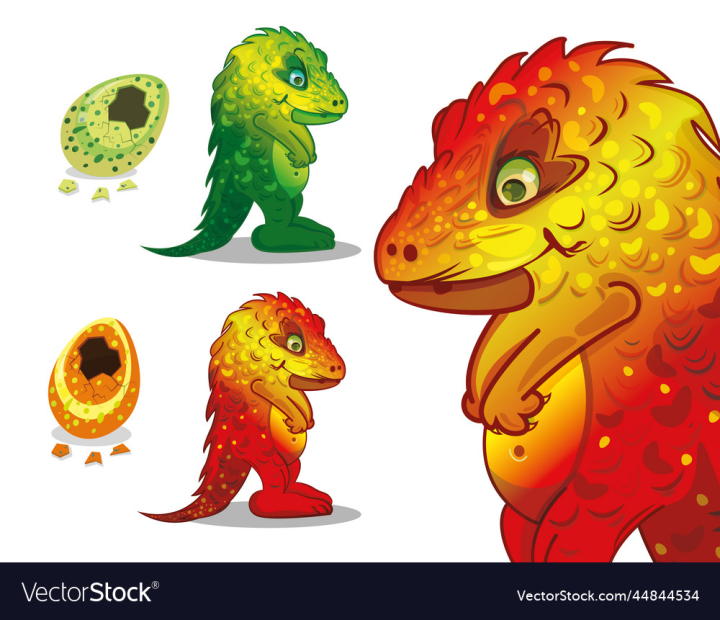 vectorstock,Dinosaur,In,Egg,Animal,Mammal,Gradient,Cartoon,Dragon,Monster,Crocodile,Baby,Newt,Lizard
