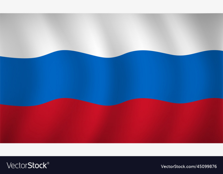 Russia National Flag Map Design, Illustration Of Russia Country