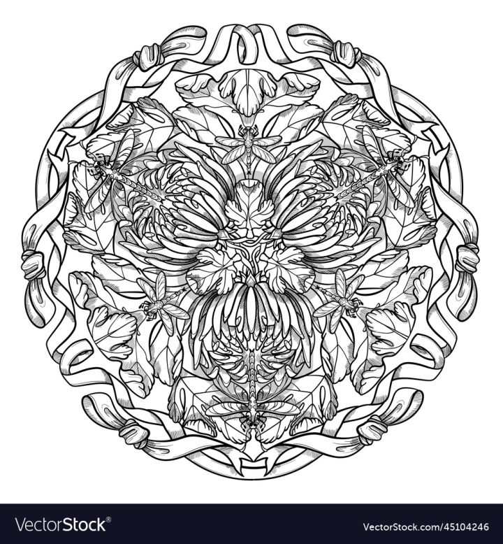 Boho doodle pattern for coloring book adults Vector Image