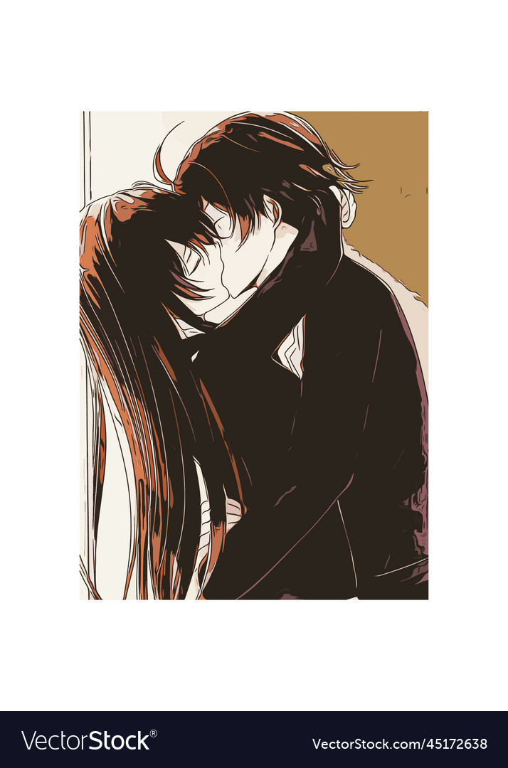 Anime couple kiss pose - anime post - Imgur