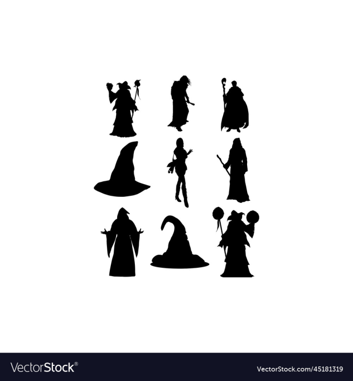 vectorstock,Silhouette,Design,Set,Wizard,Hat,Person,Stick,Group,People,Male,Cap,Trick,Costume,Creepy,Myth,Dark,Horror,Men,Isolated,Witchcraft,Mysterious,Powerful,Elderly,Moses,Vector,Man,Old,Medieval,Magic,Witch,Magical,Fantasy,Beard,Concept,Spell,Magician,Illustration