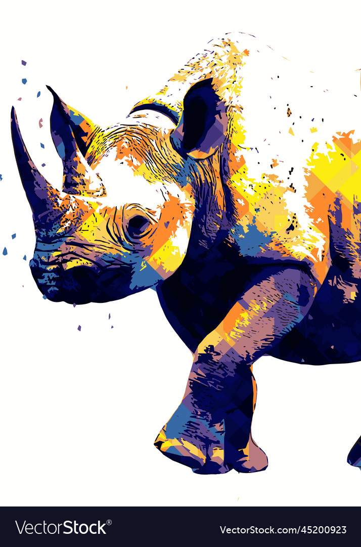 Free: animal art rhino poster image design - nohat.cc