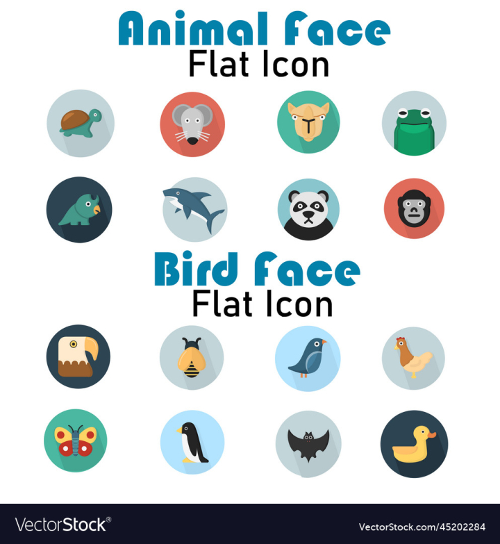 vectorstock,Set,Animal,Icons,Birds,Icon