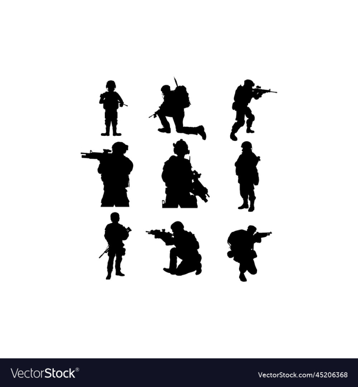 vectorstock,Military,Collection,Soldier,Person,People,Man,Black,Silhouette,Operation,Weapon,Fight,Human,Control,Character,Team,Activity,Helmet,Figure,Training,Warrior,Attack,Assault,Warfare,Strategy,Tactical,Battlefield,Vector,Illustration,Gun,Action,Camouflage,Combat,Uniform,War,Army,Armor,Battle,Special,Armed,Force,Rifle,Aiming,Marines,Infantry,Commando,Tactics