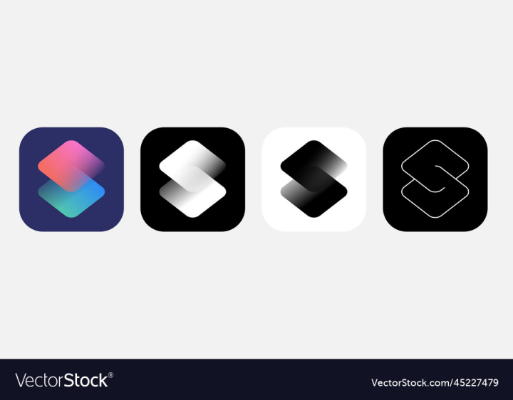 vectorstock,Shortcuts,App,Icon,Logo,Vector,Iphone