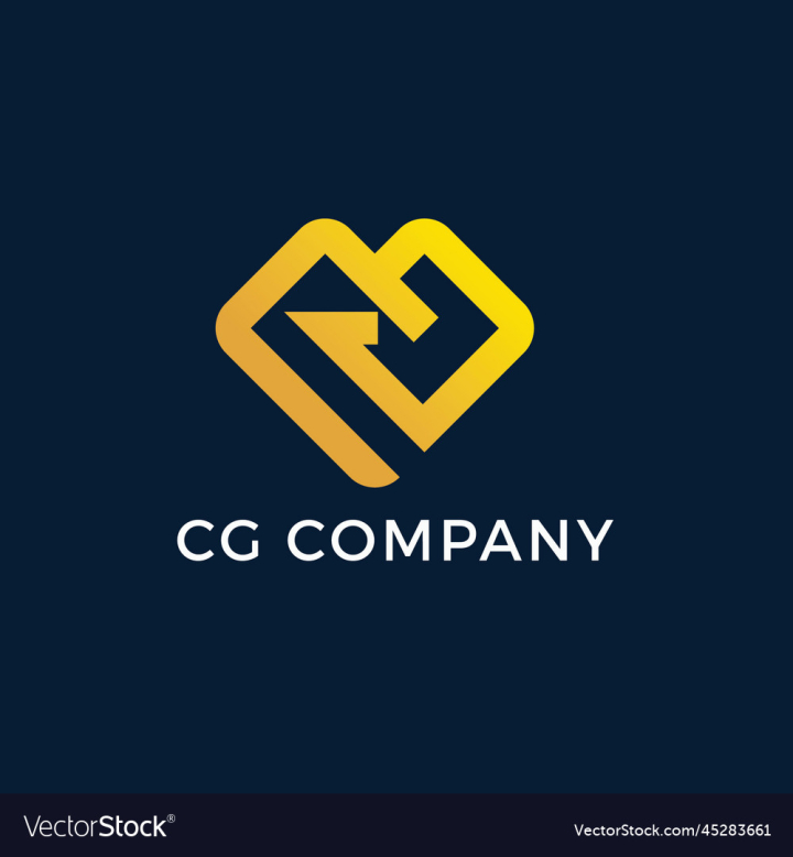 Cg logo design Free Stock Vectors