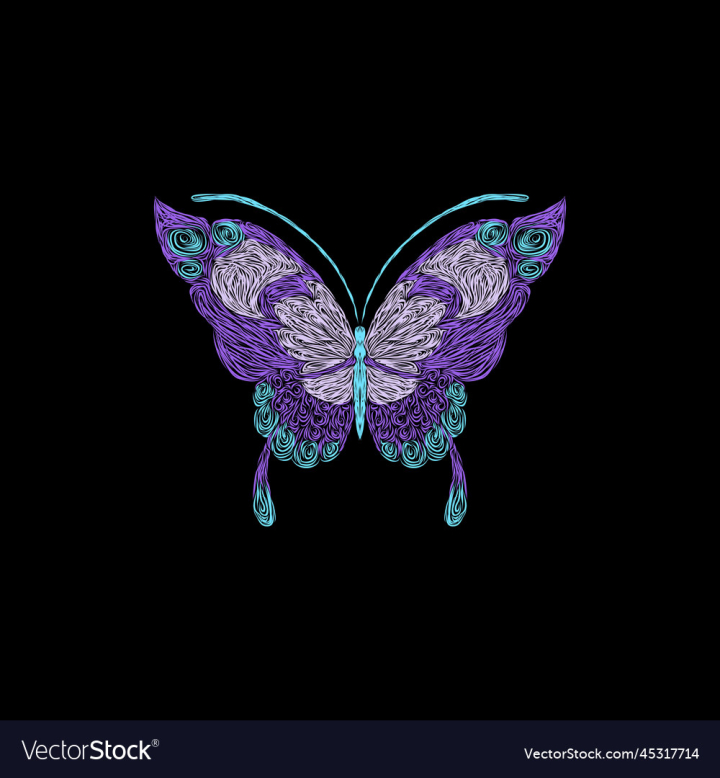 Black Flying Butterfly Outline Silhouette Tattoo Stock Illustration  2090510272 | Shutterstock
