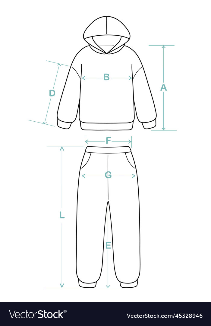 Pants fashion flat sketch template vector image on VectorStock