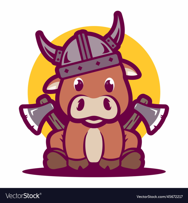 Free: buffalo bull cow cartoon character 