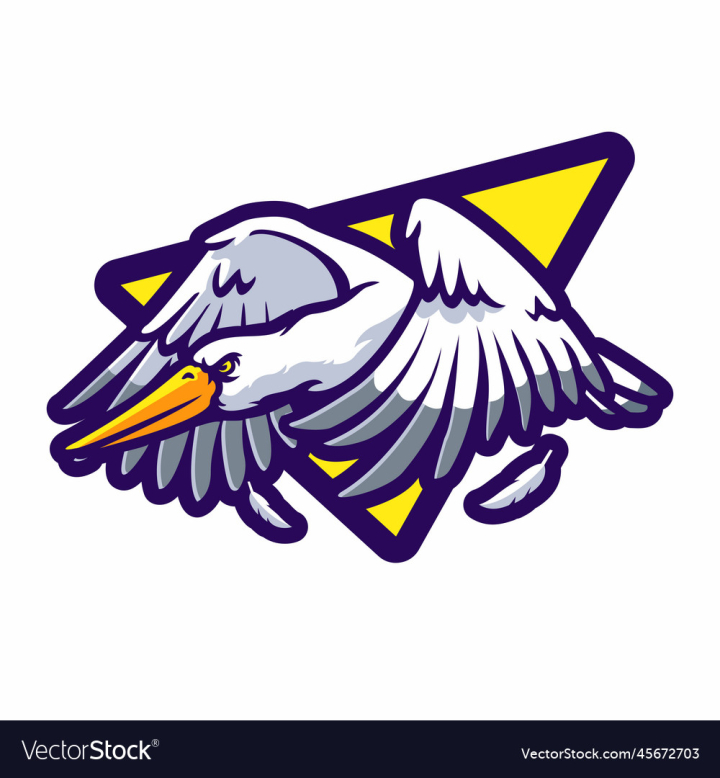 Free: pelican cartoon character mascot logo 
