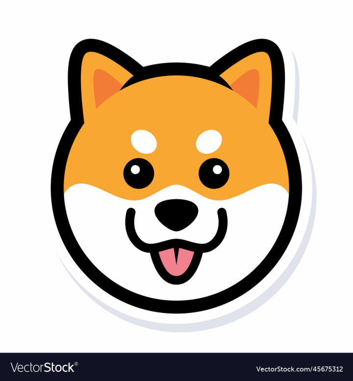 Cool cartoon dog smiling puppy logo character Vector Image