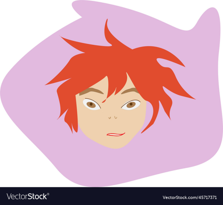vectorstock,Boy,Ginger,Cartoon,Face,People,Cute,Red,Child,Abstraction,Wavy,Vector,Art,Happy,Background,Hair,Purple,Smile,Funny,Head,Glad