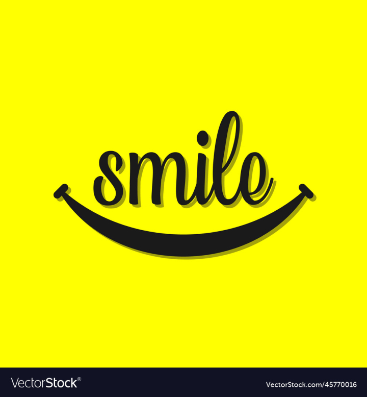 Premium Vector | Smile vector image logo and symbol illustration design  template in yellow background
