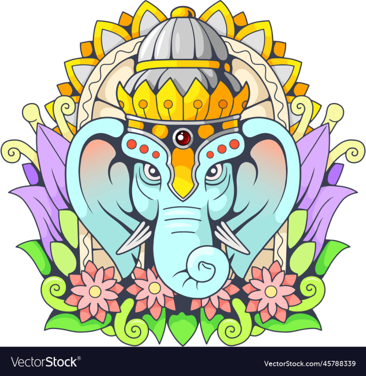 vectorstock,Elephant,Ganesha,Logo,Design,Icon,India,Religion,Fantasy,Emblem,Mythology,Legends,Illustration,Drawing,Mascot,Hinduism