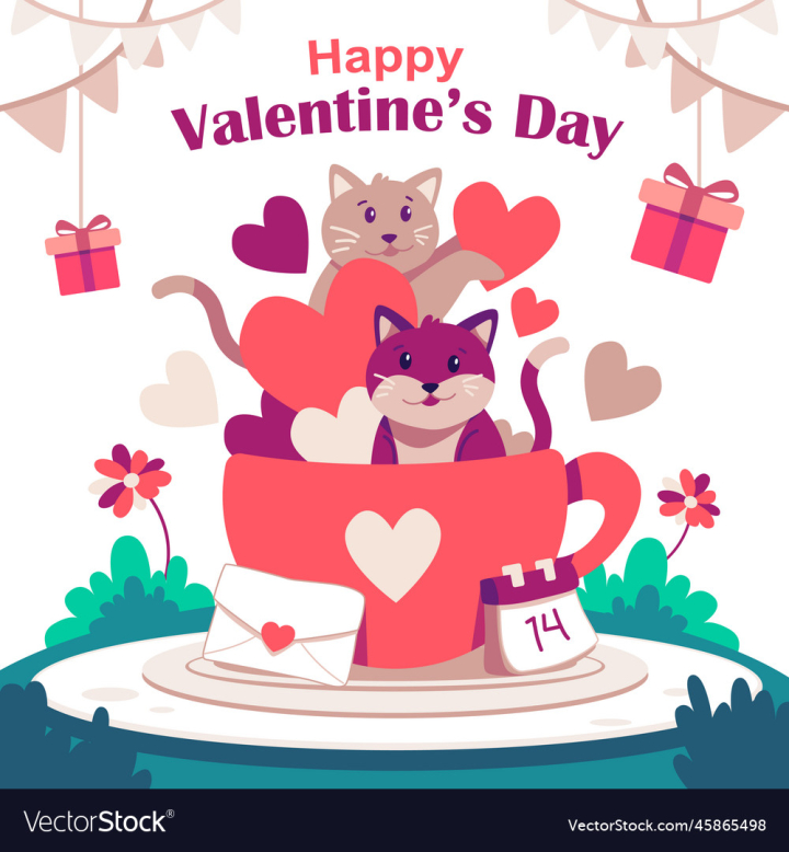 Free: valentines day design with cute cartoon 