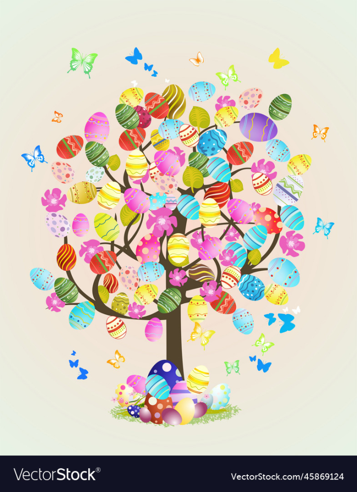 vectorstock,Easter,Tree,Egg,Eggs,Flower,Blossom,Flowers,Nature,Plant,Grow,Branch,Leaf,Spring,Purple,Green,Vegetable,Red,Garden,Blue,Park,Grass,Butterfly,Natural,Yellow,Flora,Butterflies,Colorful