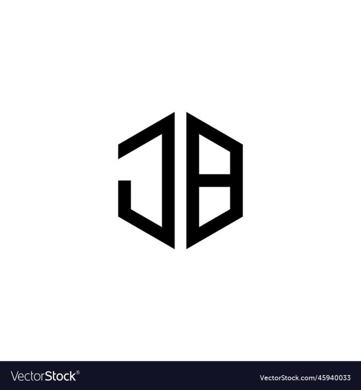 JB logo with triangle shape and circle rounded design template isolated on  white background Stock Vector Image & Art - Alamy