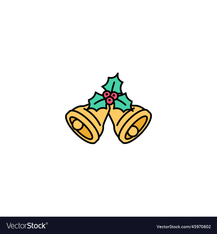 Free: christmas bell creative icon multicolor line 