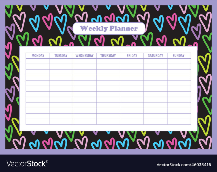 vectorstock,Template,Schedule,Student,Printable,School,High,Blank,Calendar,Planner,Middle,Elementary,Homework,Routine,Free,Agenda,Daily,College,Timetable,Weekly,Project,Class,Course,Homeschool,Table